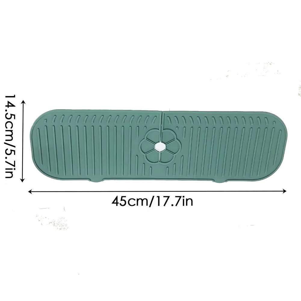 Kitchen Faucet Splash Pad Silicone Sink Faucet Splash Guard Mat Sponge Drain Pad Countertop Protector for Kitchen Bath Gadgets