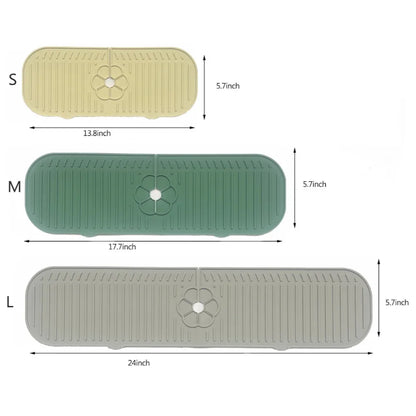 Kitchen Faucet Splash Pad Silicone Sink Faucet Splash Guard Mat Sponge Drain Pad Countertop Protector for Kitchen Bath Gadgets