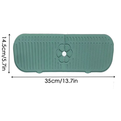 Kitchen Faucet Splash Pad Silicone Sink Faucet Splash Guard Mat Sponge Drain Pad Countertop Protector for Kitchen Bath Gadgets