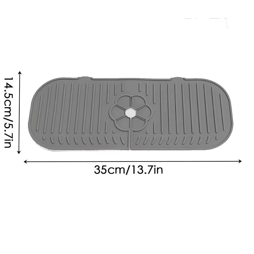Kitchen Faucet Splash Pad Silicone Sink Faucet Splash Guard Mat Sponge Drain Pad Countertop Protector for Kitchen Bath Gadgets