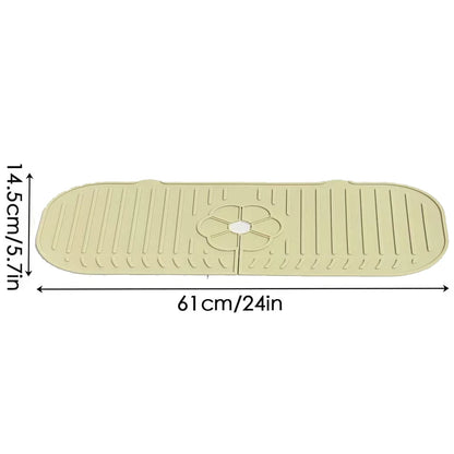 Kitchen Faucet Splash Pad Silicone Sink Faucet Splash Guard Mat Sponge Drain Pad Countertop Protector for Kitchen Bath Gadgets
