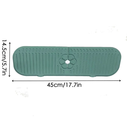 Kitchen Faucet Splash Pad Silicone Sink Faucet Splash Guard Mat Sponge Drain Pad Countertop Protector for Kitchen Bath Gadgets