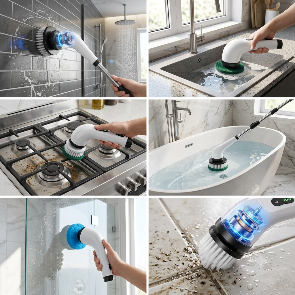 Kit complet — brosse Nidun et 8 embouts interchangeables